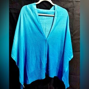 Vibrant Blue Poncho